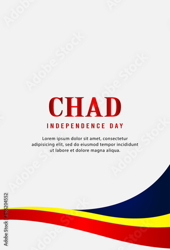 Happy independence day of Chad. template, background. Vector illustration