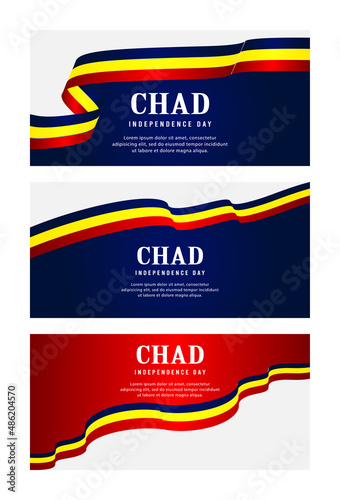 Happy independence day of Chad. template, background. Vector illustration