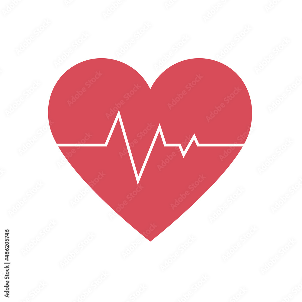 heart with cardiac rhythm heart with cardiac rhythm