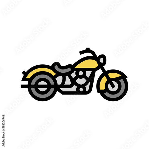 cruiser motorcycle color icon vector. cruiser motorcycle sign. isolated symbol illustration