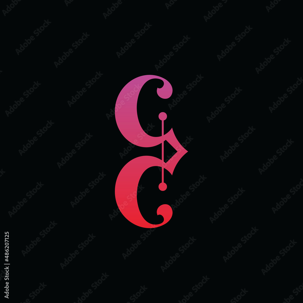 Obraz premium TONE LETTER C MUSIC DESIGN LOGO TEMPLATE