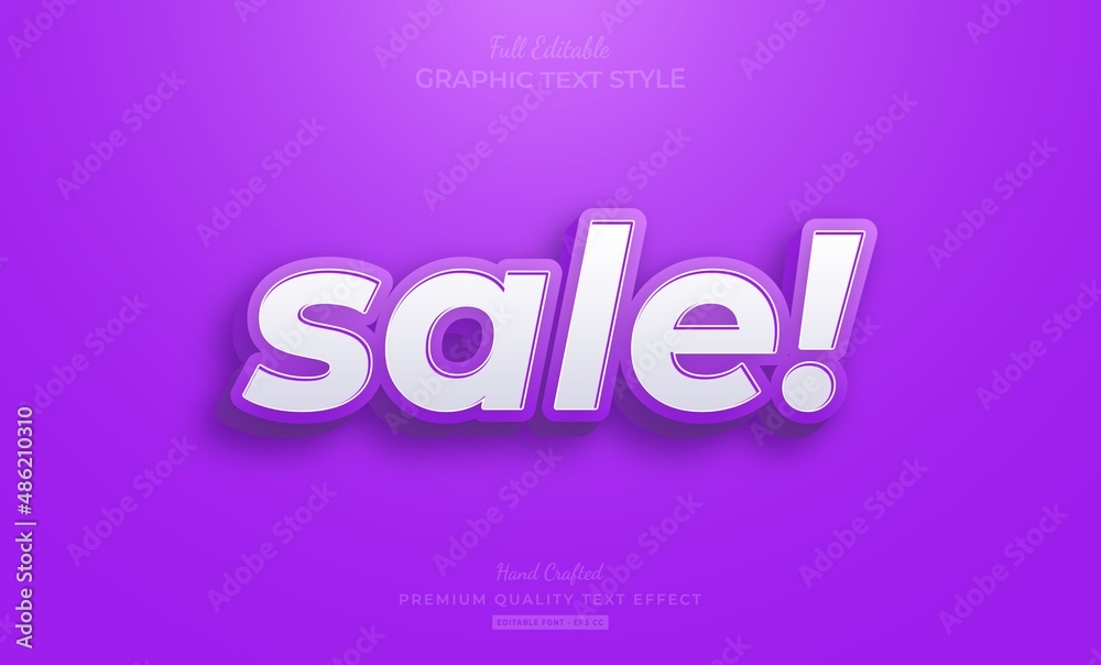 Sale! Clean Modern Editable Text Effect Font Style