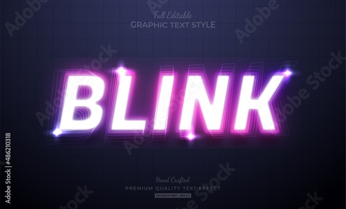 Blink Neon Editable Text Effect Font Style
