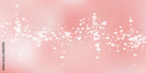 White heart love confettis. Valentine's day fallin