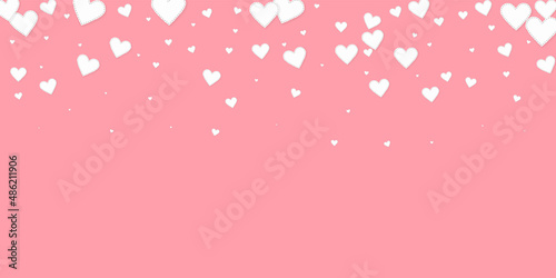 White heart love confettis. Valentine's day gradie