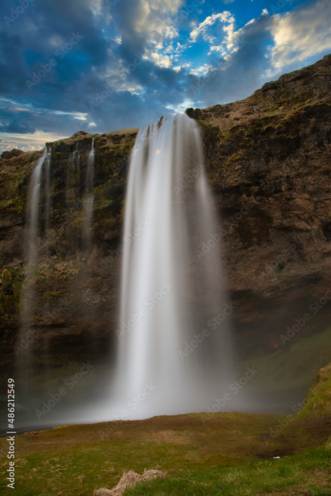 The seljalandsfoss in long exposure