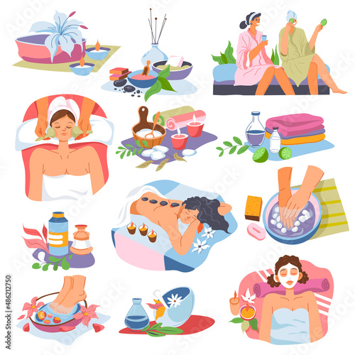 Spa salon procedures and treatment for face skin