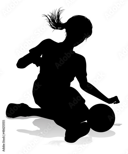 Female Soccer Football Play...