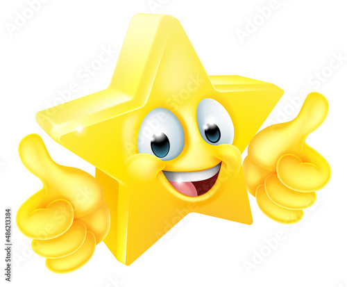 Star Thumbs Up Happy Emotic...