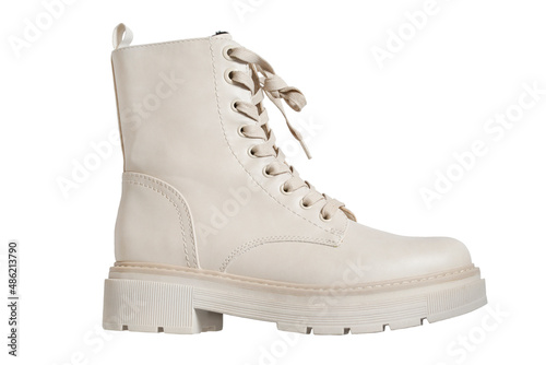 Beige boot isolated