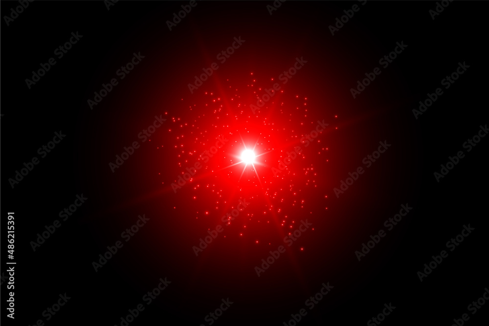 Abstract red explosion bokeh light rays and sparkles. Isolated on a transparent background. Empty space for text. Detailed vector illustration. Abstract red explosion bokeh light rays and sparkles. Isolated on a transparent background. Empty space for text. Detailed vector illustration.