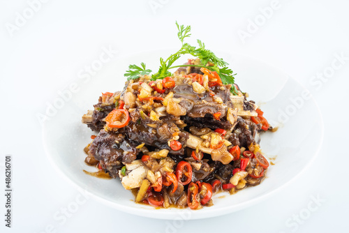 Chinese food spicy beef ribs