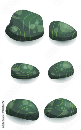 Vector illustration of river stones.