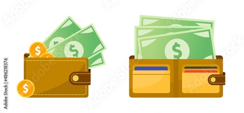 Wallet with Some Money or Cash