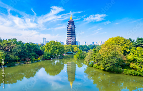 Tianning Temple and Hongmei Park, Changzhou City, Jiangsu Province photo