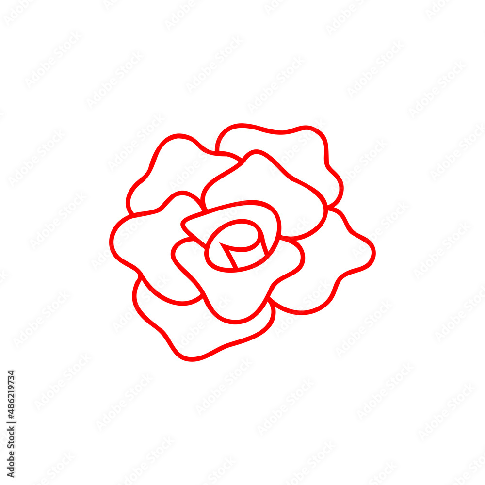 Rose icon design template vector isolated Rose icon design template vector isolated