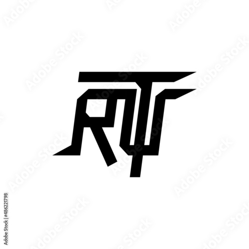 letter rtu logo vector template photo
