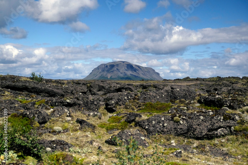 Landschaft bei Hella nahe dem Vulkan Hekla in Island