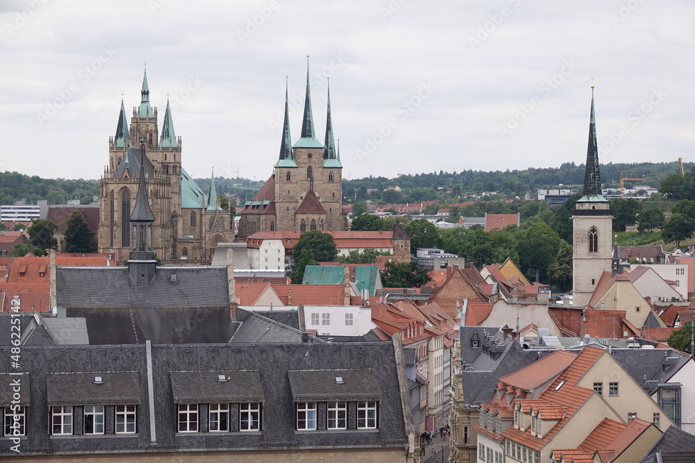 Blick vom Turm der Ägidienkirche auf Erfurt Blick vom Turm der Ägidienkirche auf Erfurt