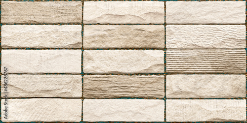 hard matt surface elevation tiles design, digital outdoor brick tiles wallpaper background, rich outdoor elevation brick.