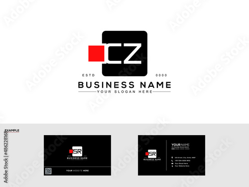 New Monogram CZ Logo, Initial Cz abstract logo letter design