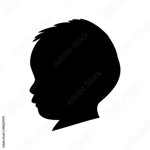 a child silhouette vector child profile vector