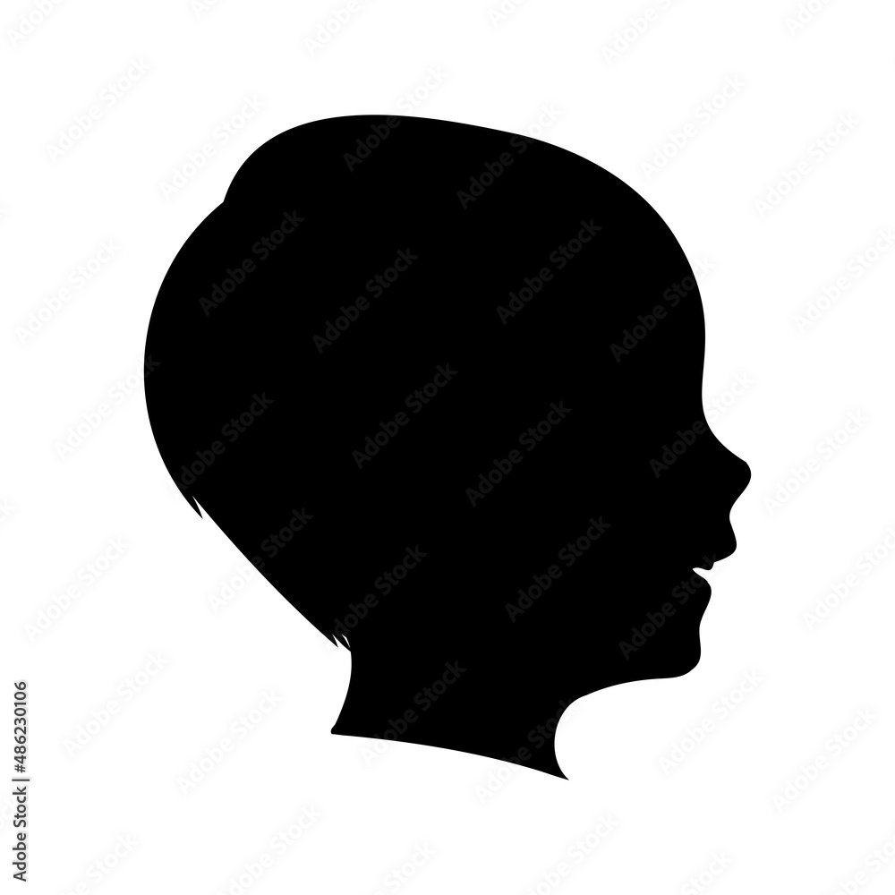 a child silhouette vector child profile vector