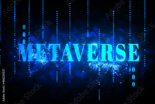 Metaverse. Future vitrual universe. Digitally abstract background. 