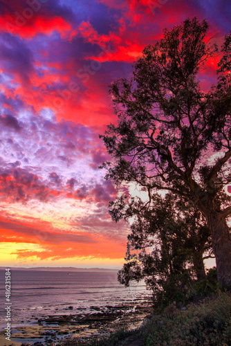 Views of Santa Barbara from the Mesa at sunset