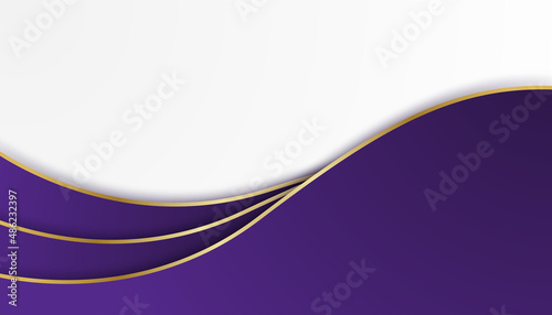 Modern simple 3D purple black gold abstract background. Design for business card, presentation background, booklet, brochure, certificate, template, backdrop, and banner