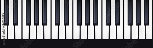 Realistic piano keys, vector illustration. Play music. Arrange a concert. School of Music. Vector eps 10