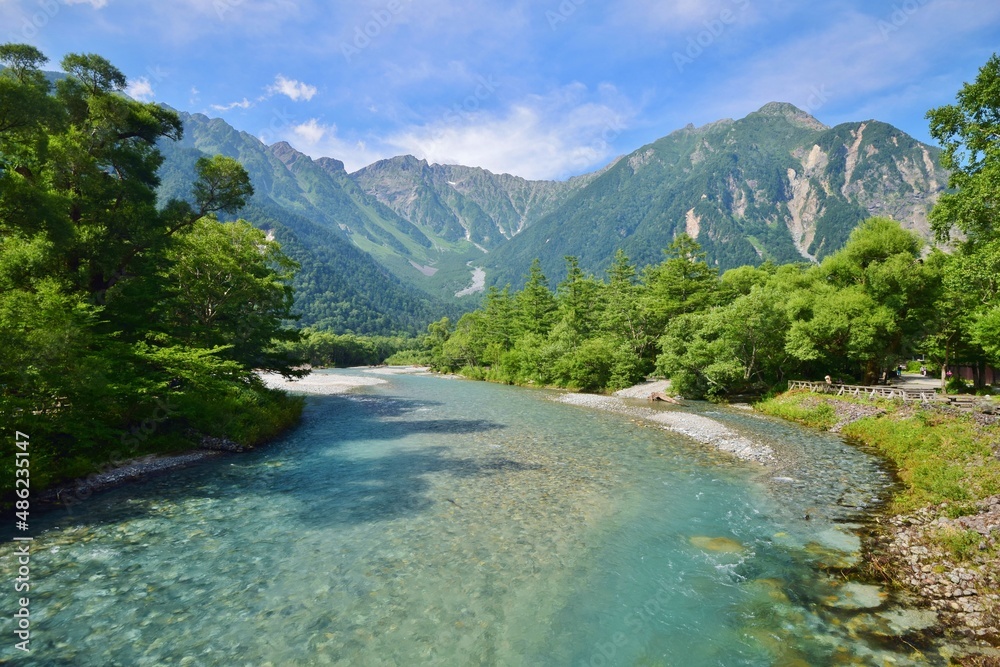 北アルプス 上高地　夏景色