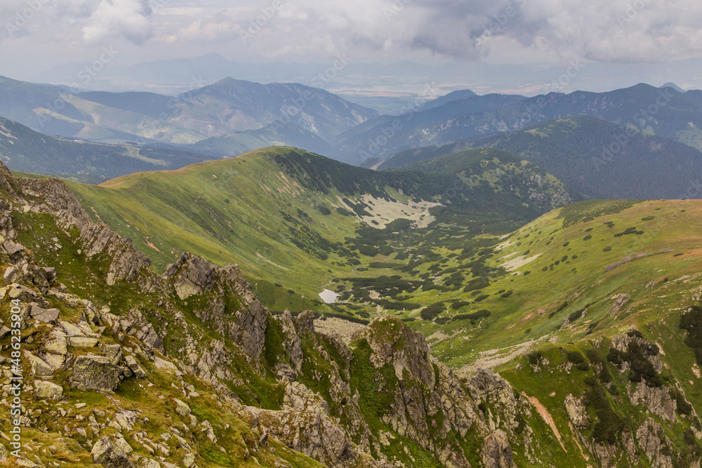View of Nizke Tatry mountains from Krupova Hola mountain, Slovakia View of Nizke Tatry mountains from Krupova Hola mountain, Slovakia