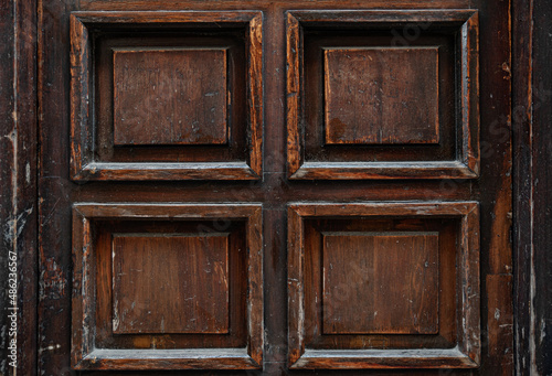 Texture of an old wooden door
