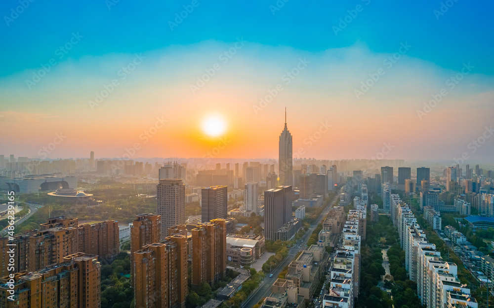 Fototapeta premium Urban scenery of Changzhou City, Jiangsu Province, China