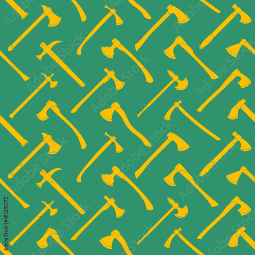 Seamless pattern with ancient battle axes for your project
