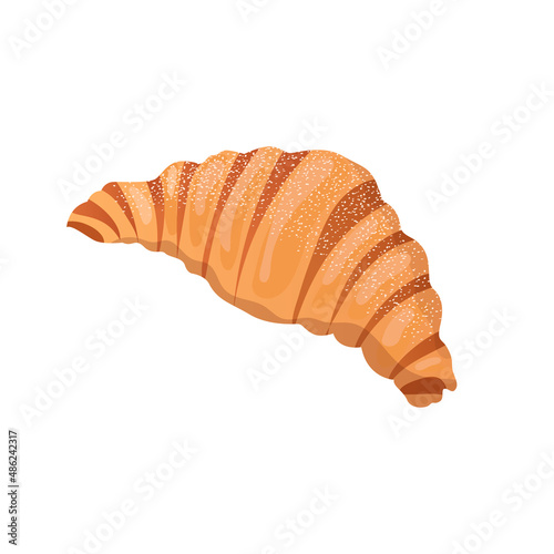 croissant isolated on white background	
