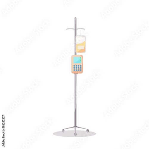 Hospital dropper with infusion solution.