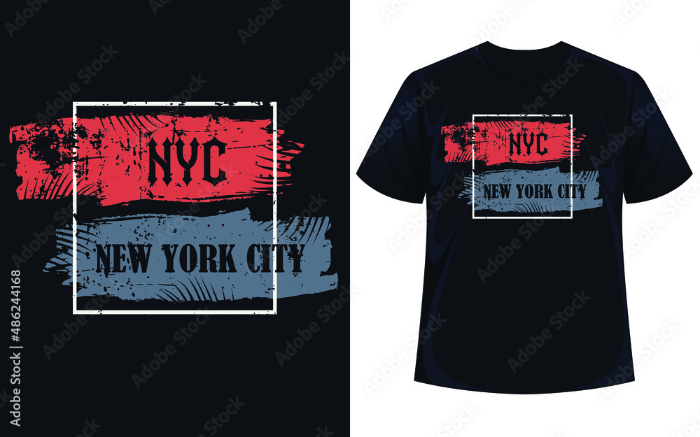 Fototapeta premium NYC New York City typography t shirt design vector