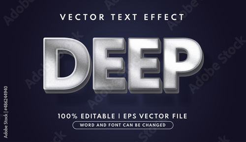 Deep bold and textured editable text effect style