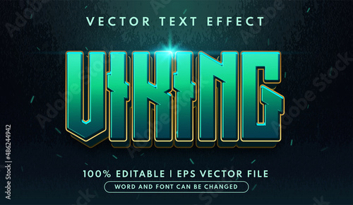 Viking game logo editable text effect