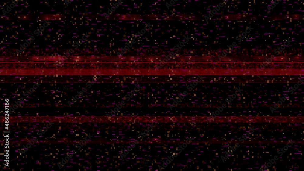 Red glitch background, digital damage distortion transition