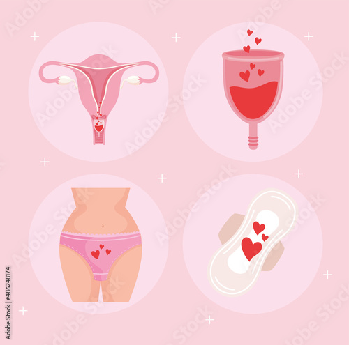 icons hygiene menstrual