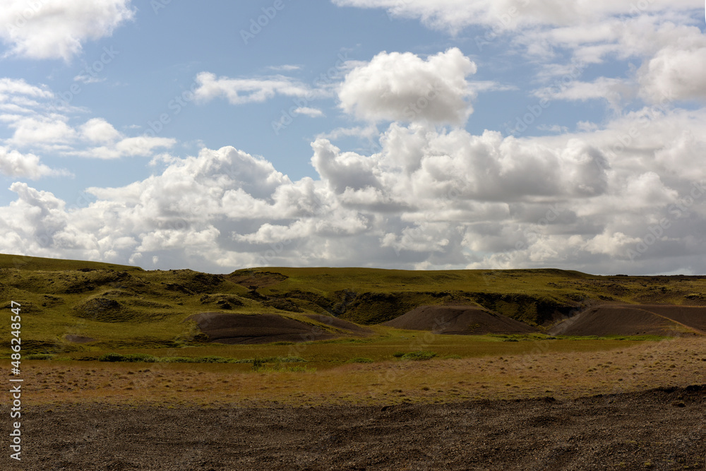 Lavafeld bei Hella nahe dem Vulkan Hekla in Island