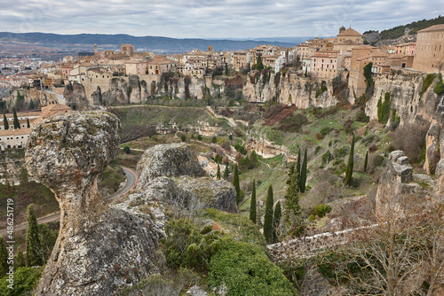 Cuenca picturesque panoramic view. Rey viewpoint. Castilla La Mancha. Spain © h368k742