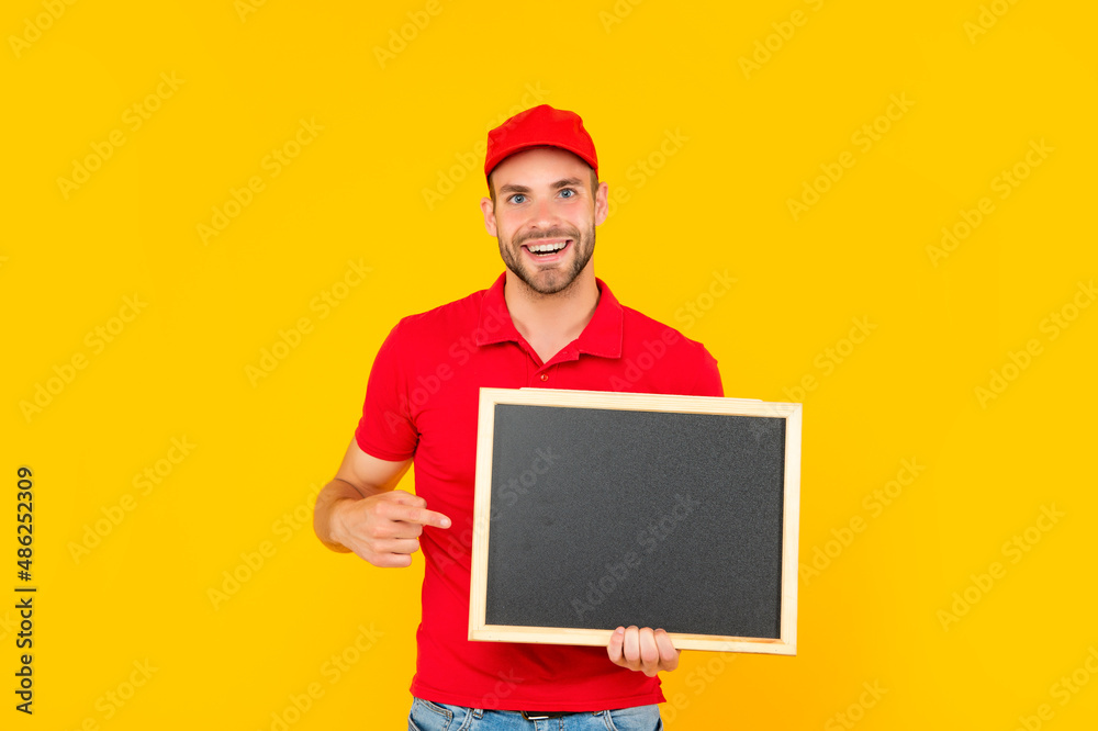 male behind chalkboard. place for useful information. advertisement copy space. male behind chalkboard. place for useful information. advertisement copy space.