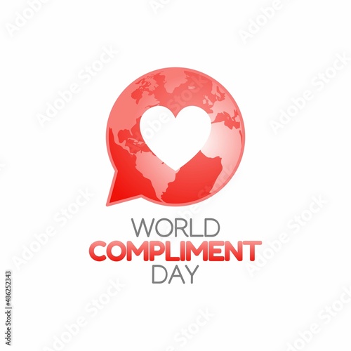 vector graphic of world compliment day good for world compliment day celebration. flat design. flyer design.flat illustration.