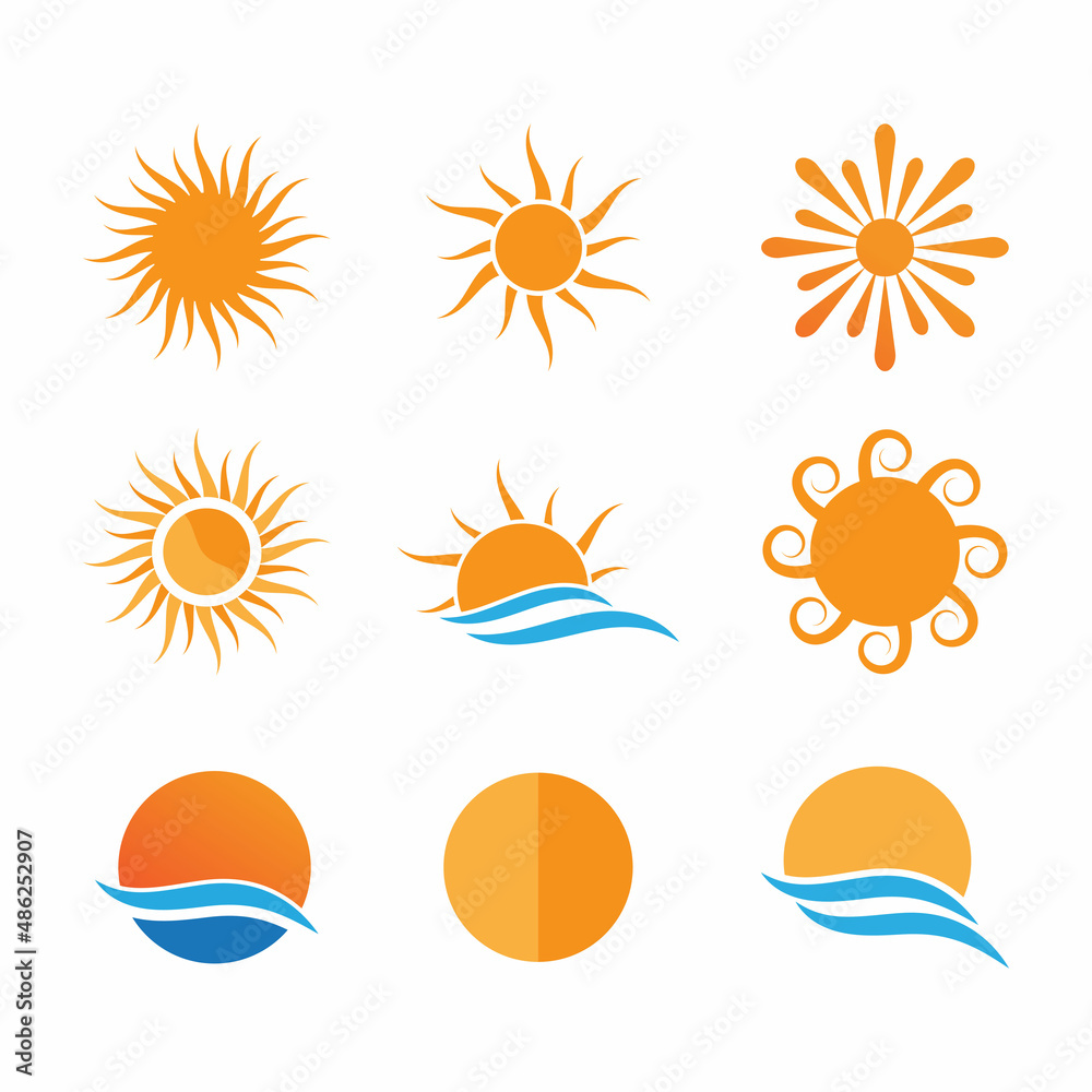 Sun Vector illustration Icon Logo Template design Sun Vector illustration Icon Logo Template design