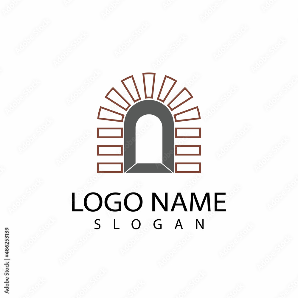 Brick bridge logo vector ilustration design Brick bridge logo vector ilustration design