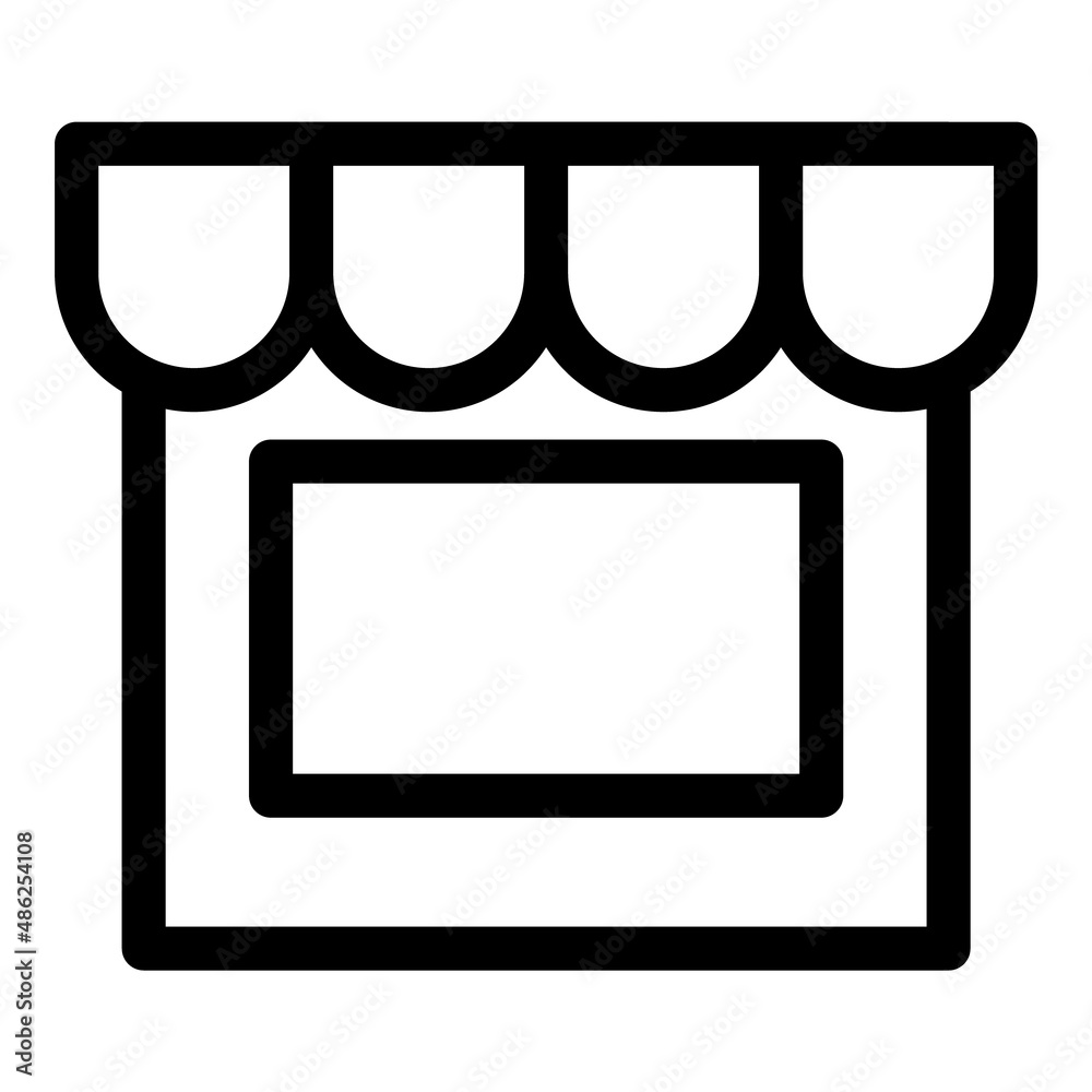 Cafe House Flat Icon Isolated On White Background